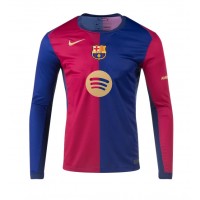 Barcelona Domáci futbalový dres 2024-25 Dlhy Rukáv